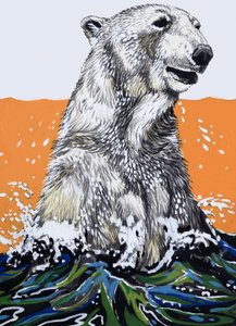 Urso polar (guache sobre papel) de English School