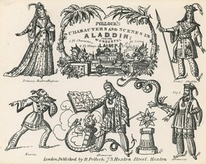 Pollocks Personagens e Cenas em Aladdin e a Lâmpada Maravilhosa de English School