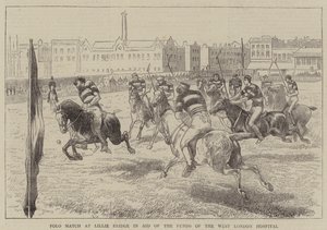Polo Match no Lillie Bridge em Ajuda aos Fundos do West London Hospital (gravura) de English School