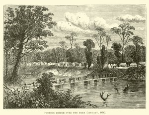 Ponte de Pontão sobre o Prah, janeiro de 1874 de English School