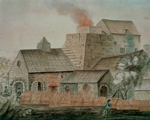 Pontygwaith Ironworks (aguarela sobre papel) de English School
