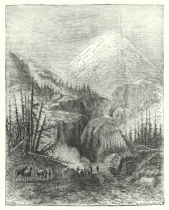 Popocatapetl, a montanha do fumo (gravura) de English School