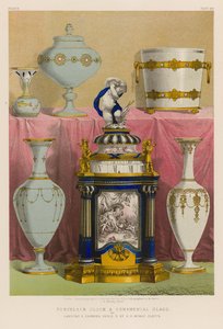 Relógio de Porcelana e Vidro Decorativo de English School