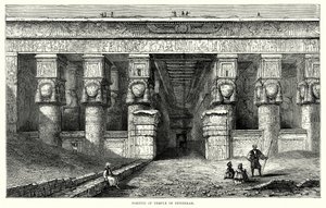Pórtico do Templo de Denderah (gravura) de English School