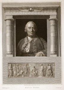 Retrato de David Hume, ilustração de David Humes A História da Inglaterra, pub. por R. Bowyer, Londres, 1812 de English School