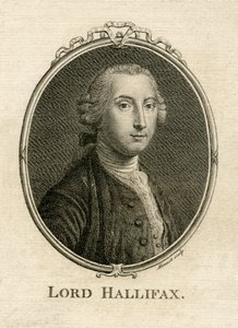 Retrato de George Montagu Dunk, 2º Conde de Halifax (1716-71), gravado por Aliamet de English School