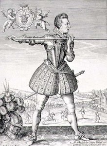 Retrato de Henrique, Príncipe de Gales (1594-1612) gravado por Simon de Passe (1595-1647) 1612 (gravura) de English School