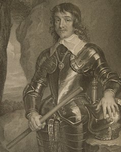 Retrato de James Hamilton (1606-49), 3º Marquês e 1º Duque de Hamilton, de &39;Lodge&39;s British Portraits&39;, 1823 de English School