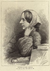 Retrato de Jane Welsh, esposa de Thomas Carlyle de English School