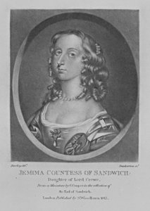Retrato de Jemima Condessa do Sanduíche, de "Personagens Ilustres na História Britânica", de Richard Earlom e Charles Turner, 1815 de English School