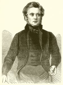 Retrato de John Bright em 1843 de English School
