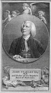 Retrato de John Stanley (1712-86) de English School