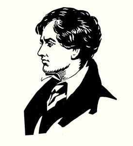 Retrato de Lord Byron (cor litho) de English School