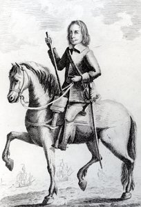 Retrato do Major General Desborough a cavalo de English School