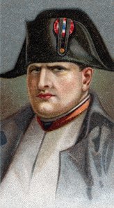 Retrato de Napoleão Bonaparte - - Da série "Líderes dos Homens" - Cromolitografia - Escola de Inglês, século XX - de English School