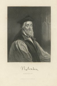 Retrato de nicholas ridley de English School