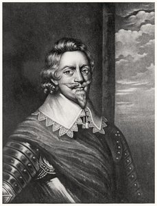 Retrato de Patrick Ruthven, Conde de Brentford (c.1573-1651) gravado por Richard Earlom (1743-1822) e Charles Turner (c.1773-1857) de Personagens Ilustres da História Britânica (mezzotint) (bw phot de English School