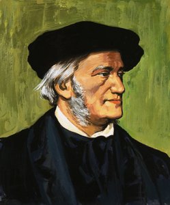Retrato de Richard Wagner, compositor de The Flying Dutchman de English School