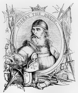 Retrato de Robert the Bruce (1274-1329) (gravura) (foto bw)
