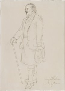 Retrato de Roderick Gradidge, c.1987 de English School