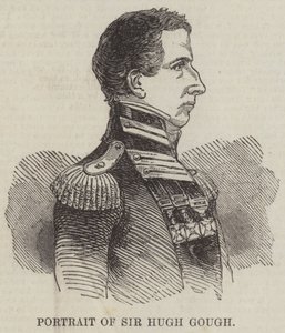 Retrato de Sir Hugh Gough (gravura) de English School
