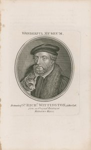 Retrato, de, senhor, richard, Whittington, e, seu, gato de English School