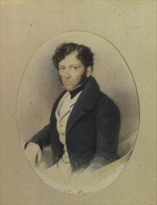Retrato de Sir Thomas Cartwright (aguarela sobre papel) de English School