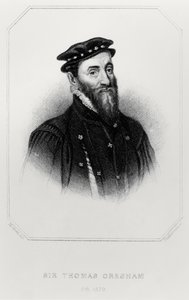 Retrato de Sir Thomas Gresham (1519-79) de &39;British Retratos Lodge&39;, 1823 (gravura) (foto bw) de English School