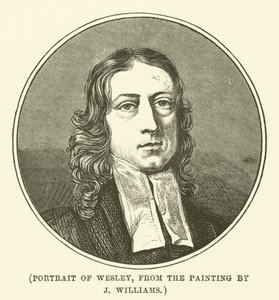 Retrato de Wesley, da pintura de J Williams (gravura) de English School