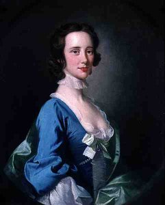 Retrato de uma Senhora (óleo sobre tela) de English School