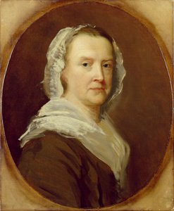 Retrato de uma mulher desconhecida, meados do século XVIII (óleo sobre tela) de English School