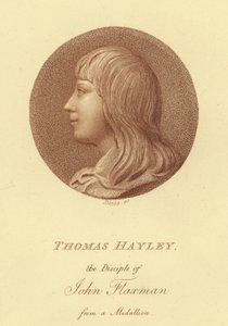 Retrato do escultor Thomas Hayley, discípulo de John Flaxman (gravura) de English School
