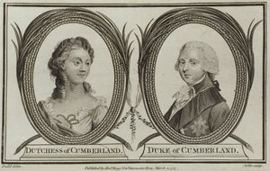 Retratos da Duquesa e Duque de Cumberland de English School