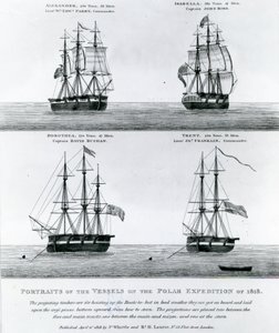Retratos dos Vasos da Expedição Polar de 1818 (gravura) de English School