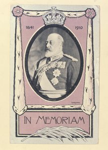 Postal comemorativo da morte de Eduardo VII, c.1910 de English School
