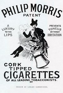Poster para cigarros Philip Morris, desenhado por Linsay Sambourne, 1896