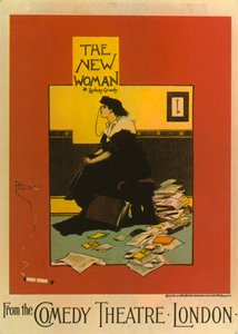 Cartaz para a nova mulher por Sydney Grundy no teatro de comédia