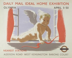 Cartaz para o Daily Mail Home Show Ideal em Kensington Olympia, Londres, 1938 (cor litho)