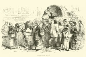 Vendedores de aves em Paris, outubro de 1870 de English School