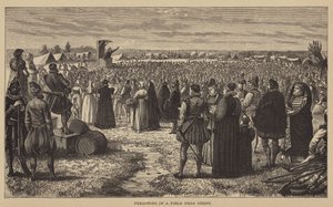Pregação num Campo perto de Gante (gravura) de English School