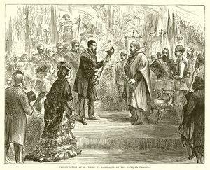 Apresentação de uma espada a Garibaldi no Palácio de Cristal de English School
