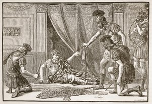 Pretorian guards hailing Claudius as Imperator  de English School