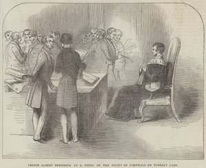 Príncipe Alberto presidindo a Corte do Ducado da Cornualha na terça-feira passada (gravação) de English School