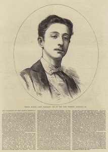 Príncipe Eugênio Luís Napoleão, Filho do Imperador Tarde Napoleão III (gravura) de English School