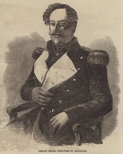 Príncipe Ghika, Hospodar de Moldavia (gravura) de English School