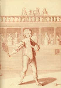 Príncipe James, Duque de York, jogando tênis de English School