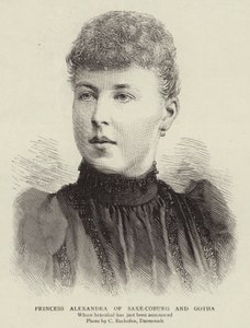 Princesa Alexandra de Saxe-Coburg e Gotha (gravura) de English School