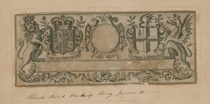 Private Book Plate do rei James II de English School