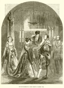 Casamento privado de Ana Bolena a Henrique VIII de English School