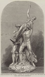 Prémio Escultura do Sr. Adams, "Orestes e Pylades levando a Estátua de Diana de Taurica Chersonesus (gravura) de English School